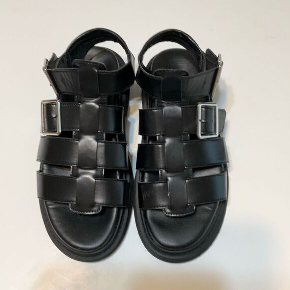 Black Fishemancore Chunky Sandals, 7Wide. - Picture 9 of 15